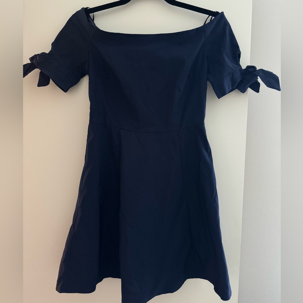 Essue Fit and Flare Dress for Women 1950s Retro Dress Navy Blue  Size S